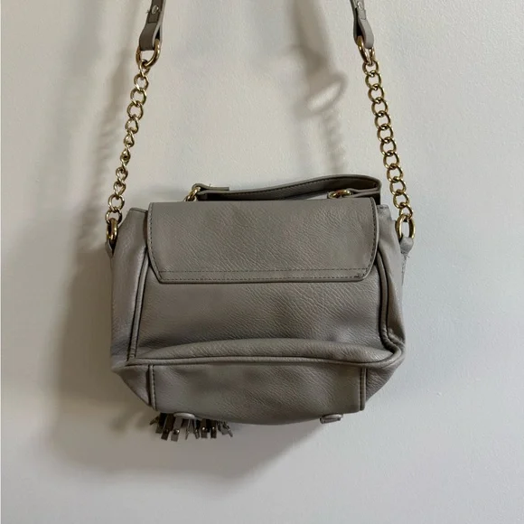 BCBG Gray Crossbody Bag with Gold Chain - Picture 6 of 7